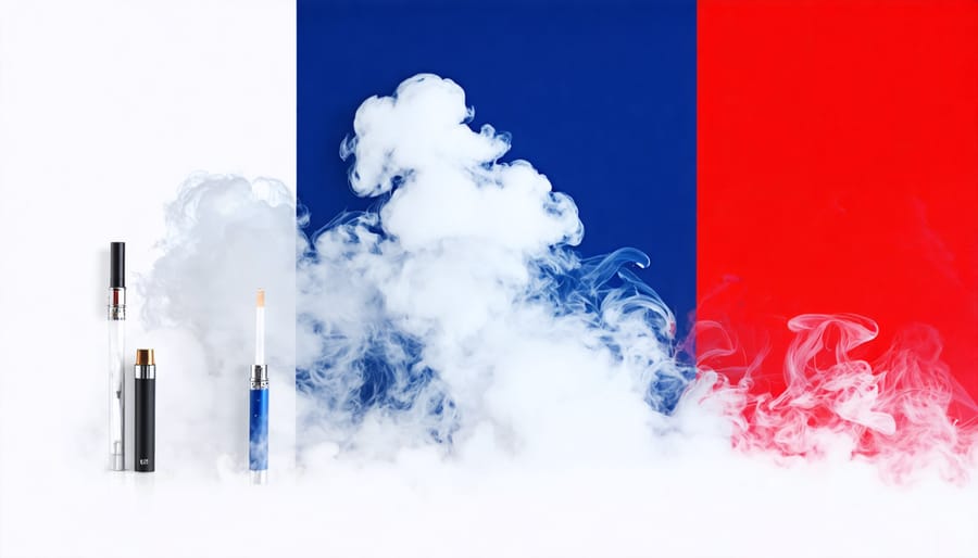 Visual representation of French and Canadian cultural interaction in the context of vaping